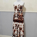 Vestido Longo Lastex Lauren Crepe de Seda