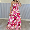 Vestido Longo Lastex Lauren Crepe de Seda