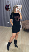 Vestido Camisetão Coração