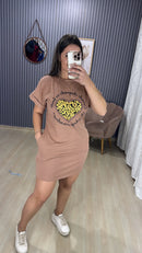 Vestido Camisetão Coração