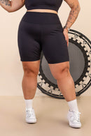 Short Fintes com Bolso, Alto de Poliamida Zero Transpar�ncia