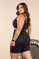 Short Fintes com Bolso, Alto de Poliamida Zero Transpar�ncia