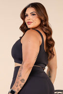 Top Duplo de Poliamida e Alças Largas