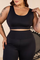 Top Duplo de Poliamida e Alças Largas