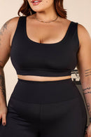 Top Duplo de Poliamida e Alças Largas